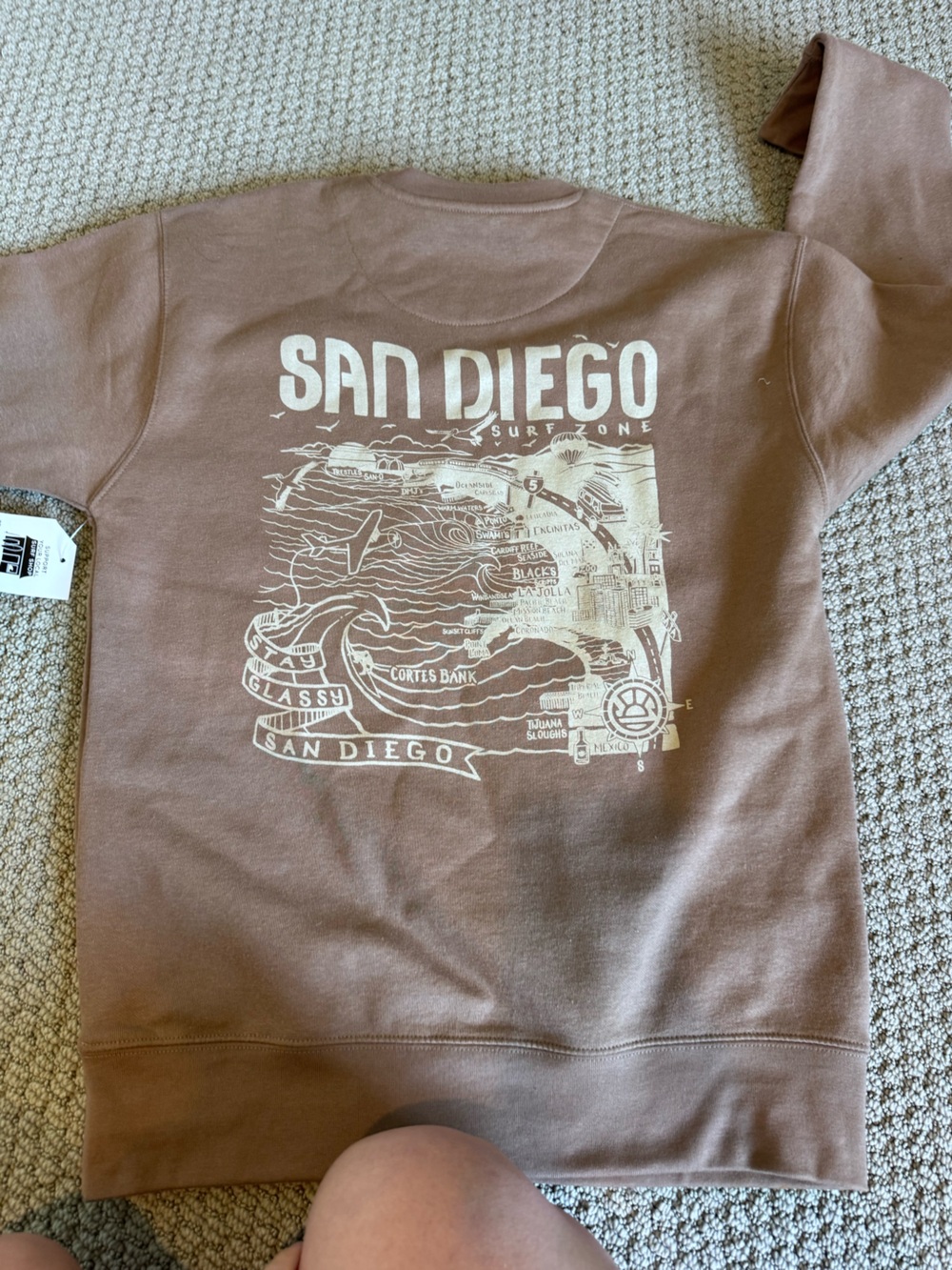 NWT San Diego Graphic Pullover Sweatshirt - Brown